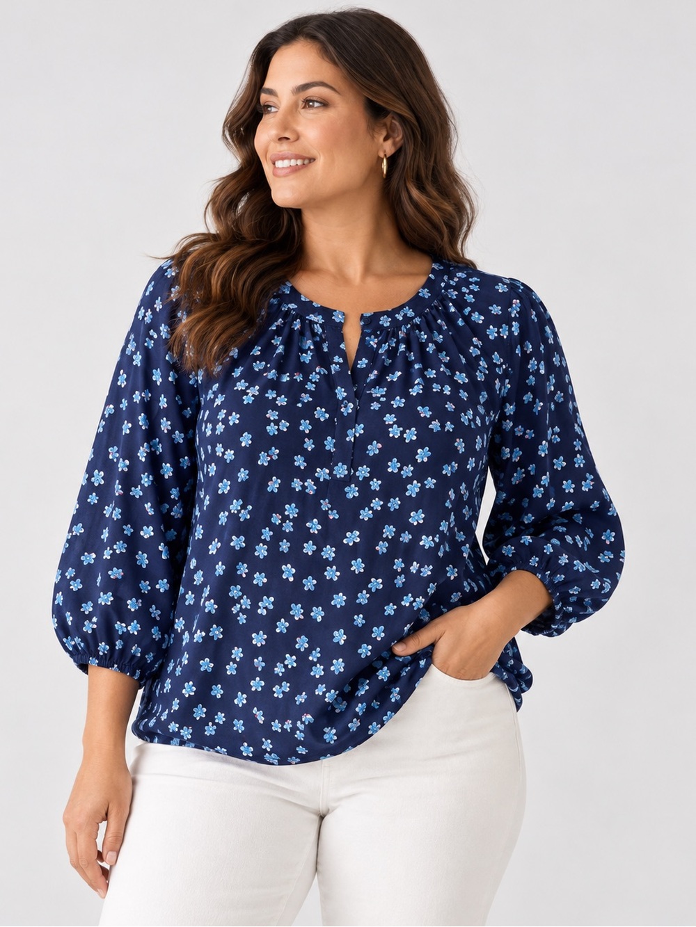 🎉5 for $45🎉 St Johns bay top blouse shirt size LP